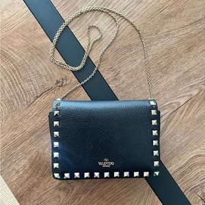 Mini Rockstud Valentino with chain crossbody